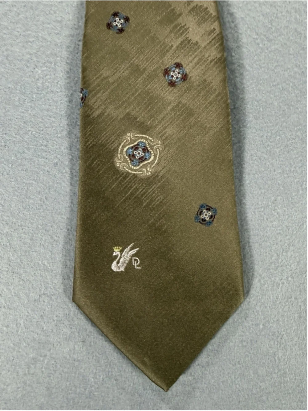 Vintage Don Loper Beverly Hills Brown Patterned Polyester Men's Tie